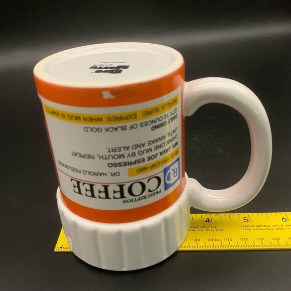 Pre scription Pill Bottle R X Coffee Mug Cup Big Mouth Toys - Picture 13 of 13